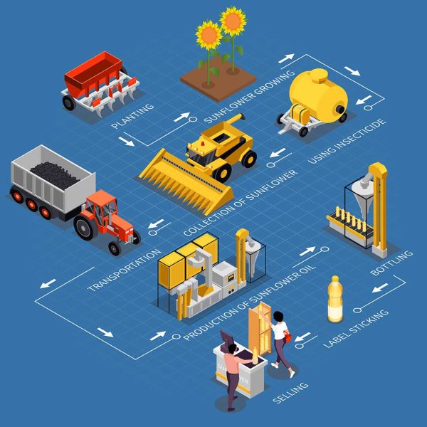 2210.i607.027.S.m012.c12.sunflower production isometric set 2210.i607.027.S.m012.c12.sunflower production isometric set